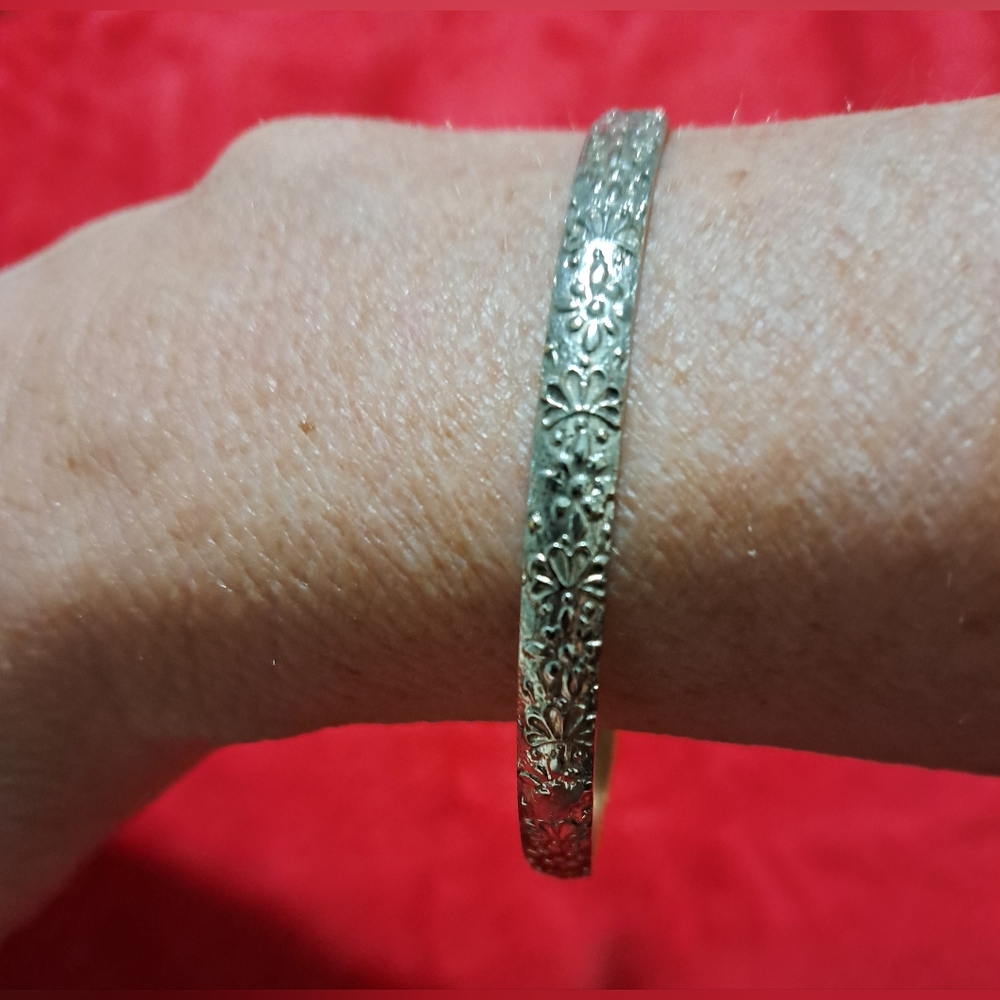925 Sterling Silver Mexican Bangle Bracelet